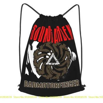 Рюкзак с логотипом Soundgarden Badmotorfinger Band на шнурке, спортивная сумка для спортзала, школьная спортивная сумка, спортивная сумка