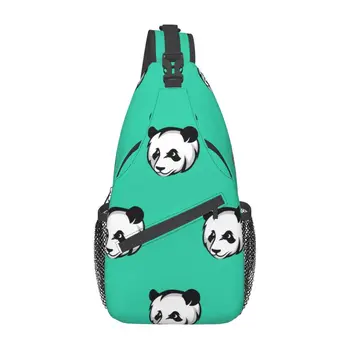 Рюкзак-слинг с принтом панды, сумка через грудь, небольшой походный рюкзак, спортивная сумка для путешествий на открытом воздухе, рюкзак для мужчин и женщин
