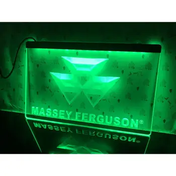 Светодиодная неоновая вывеска Massey Ferguson Tractor-3D-резьба по стене для дома, комнаты, спальни, офиса, декора фермерского дома