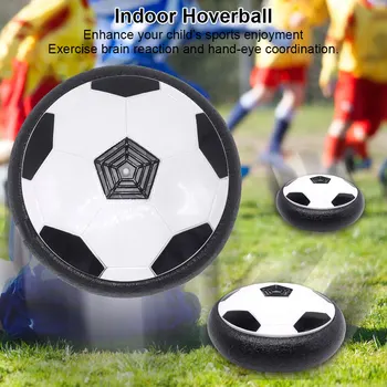 Светодиодный светильник Air Power Soccer с пенопластовым бампером, футбольный мяч Hover, Игрушечный футбольный диск Hover, Музыкальные подарки на батарейках для детей