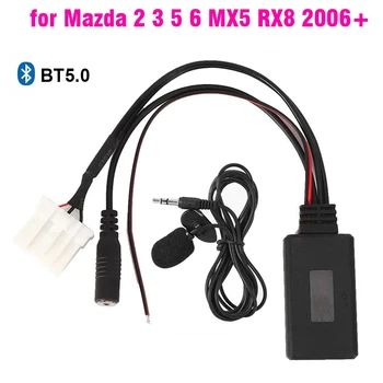 Универсальный Автомобильный Беспроводной Bluetooth-совместимый Приемник 5.0 USB 3,5 Мм Aux Media Музыкальный Плеер Аудиокабель-Адаптер для Mazda RX8 MX5