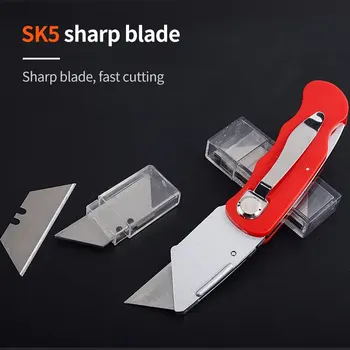 Универсальный Сверхмощный складной нож Карманный нож для резки бумаги Нож для распаковки Нож с деревянной ручкой