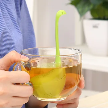 Устройство для заварки чая, силиконовое ситечко для чая, фильтр для заваривания рассыпчатого чая Steeper Monster, устройства для заваривания рассыпного листового чая с ситечком с длинной ручкой