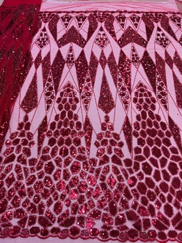 Фиолетовый Модный изысканный дизайн Ручной работы 5 лет Вышивка Сетчатое кружево с бисером для вечернего платья