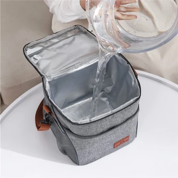 Холодильная сумка для сохранения тепла объемом 10 л из водонепроницаемой фольги для пикника в офисе, портативная Термальная Походная сумка для ланча, коробка для льда для ужина