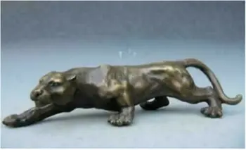 Ягуар Пантера Леопард Кугуар Большая кошка, произведение коллекционирования, бронзовая статуя в стиле арт-деко