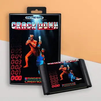 для Crack Down US Cover 16-битный игровой картридж в стиле ретро для игровых консолей Sega Genesis Megadrive