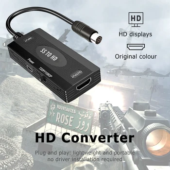 для Консоли Sega Saturn HD-Адаптер с Соотношением Сторон 4/3, совместимый с Преобразователем SS в HDMI, с Разъемом USB-кабеля, Аксессуары